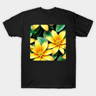 Just a Vibrant Flower Pattern 9 - Bright and Cheerful Design for Home Decor T-Shirt